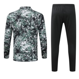 Manchester United Quarter Zip Grøn Trænings Sweatshirt 2024-25
